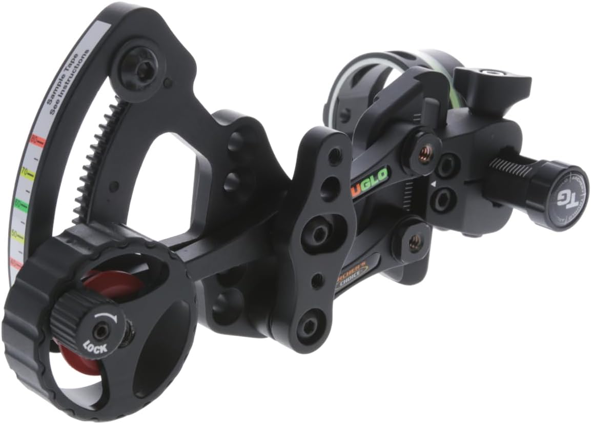 TRUGLO Range Rover Micro-Adjustable Bow Sight for Archery - Left/Right-Handed, Zero-In Dial, LED Light & Quiver Mount