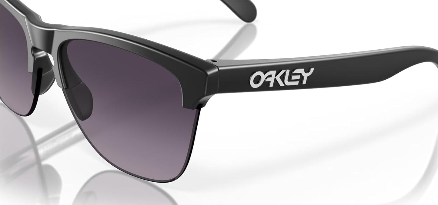 Oakley Frogskins Lite Sunglasses Matte Black with Prizm Grey Gradient Lens 63mm