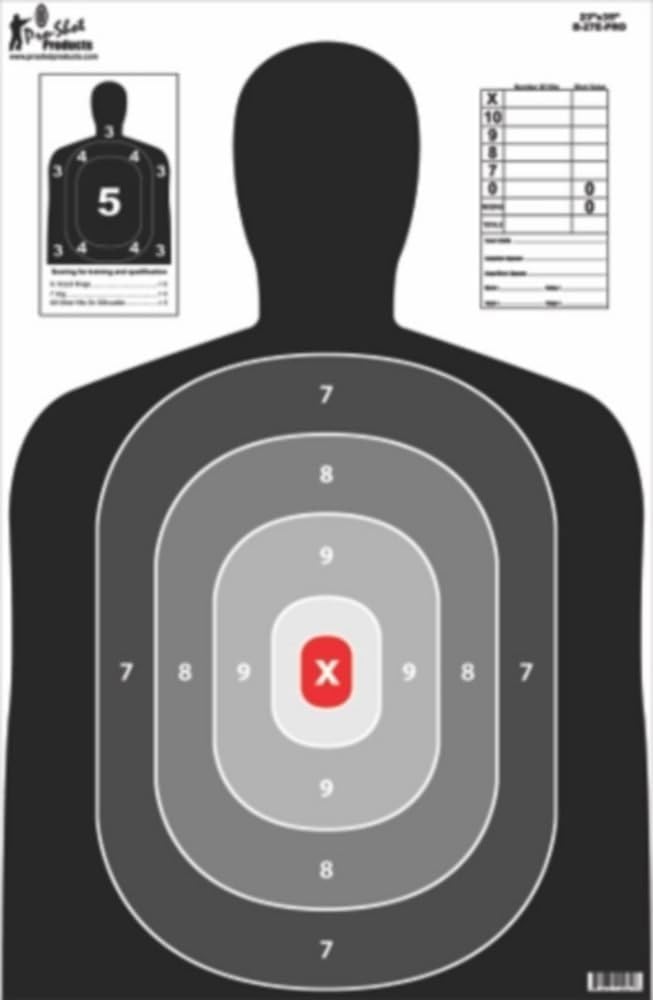 Pro-Shot Silhouette Paper & Tactical Targets: High Contrast Training & Practice Shooting Targets – Heavy Paper, Reactive Splatter & Weatherproof Options – Made in USA (Multi-Pack Choices)