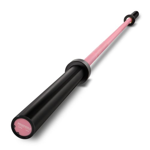 PROOFGOLD 6.6ft Olympic Barbell Bar 35Lb(15kg) Barbell,Bench Press Bar for Squats and Deadlifts,Olympic Weight Bar for Home Gym,Womens barbell(2inch),700LB,Black&Pink