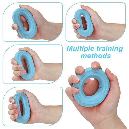Hand Grip Strengthener, Grip Strength Trainer, Finger Exerciser 15-Piece Kit, Forearm Grip workout, Silicone Hand Gripper, Great for Rock Climbing, Targeted Strength, Home and office (Multi Color2)