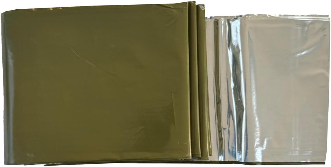 Rescue Essentials Hypothermia Wrap Blanket, Oversized 60" x 96", Mylar/Lightweight Polyethylene Fabric (OD Green)