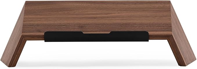 Oakywood Wooden Slanted Laptop Stand - Ergonomic Riser & Holder for 13-14" Laptops - Convenient Desk Stand Wood - 45x22x14cm - Walnut