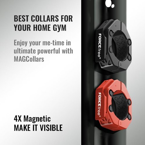 Barbell Clips Olympic Clamps Barbell Collars Weight Clips for Bars Home Gym Accessories for Secure Weightlifting & Powerlifting Quick Release Locking 2 Inch Barbell for Strength Training (Magnet)