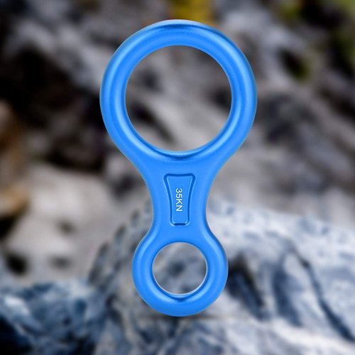 Sunicon Climbing Rescue Figure 8 Descender, 35kN Large Bent-Ear Rigging Plate Heavy Duty and High Strength Rappel Device Equipment for Rappelling Belaying Tree Climbing Aerial Silks Rigging