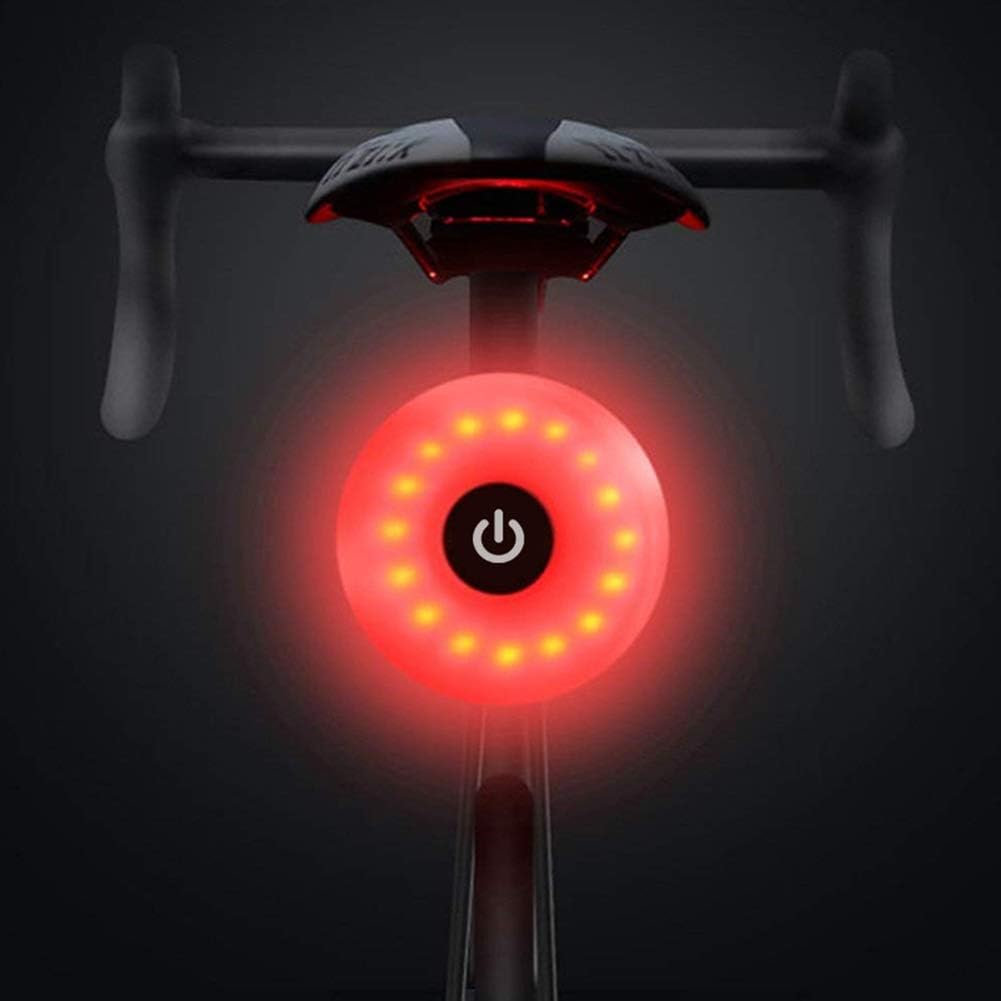 WASAGA Bike Tail Light, Sport LED Rear Bike Light USB Rechargeable, Red High Intensity Bicycle Taillight Waterproof, Helmet Backpack LED Lamp Safety Warning Strobe Light