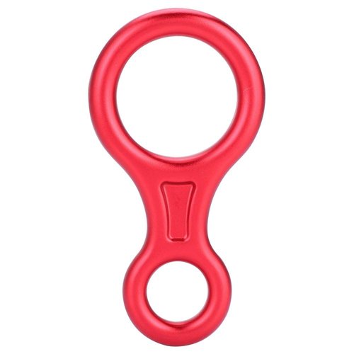 ZLXHDL Rappel Ring,35kn Climbing Rappel 8 Ring Figure 8 Word Rope Descender Rappel Ring for Working Aloft (Red)
