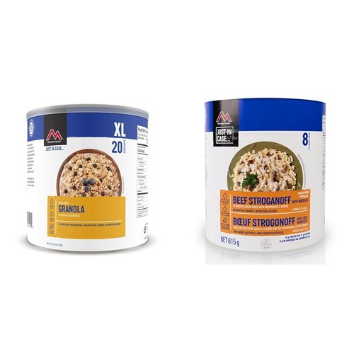 Mountain House Granola & Beef Stroganoff XL #10 Cans | Freeze Dried Survival Food