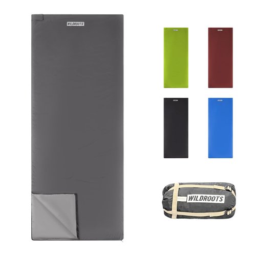 WILDROOTS Outdoor Camping Sleeping Bags, 3 Seasons Basic Sleeping Bag Backpacking Lightweight for Hiking, Hunting, Travel with Compression Bags