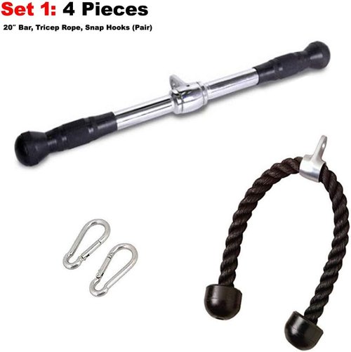 FITNESS MANIAC Strength Training Gym Accessories Home Gym Cable Attachments Exercise Machine Equipment Pull Press Down Accessory