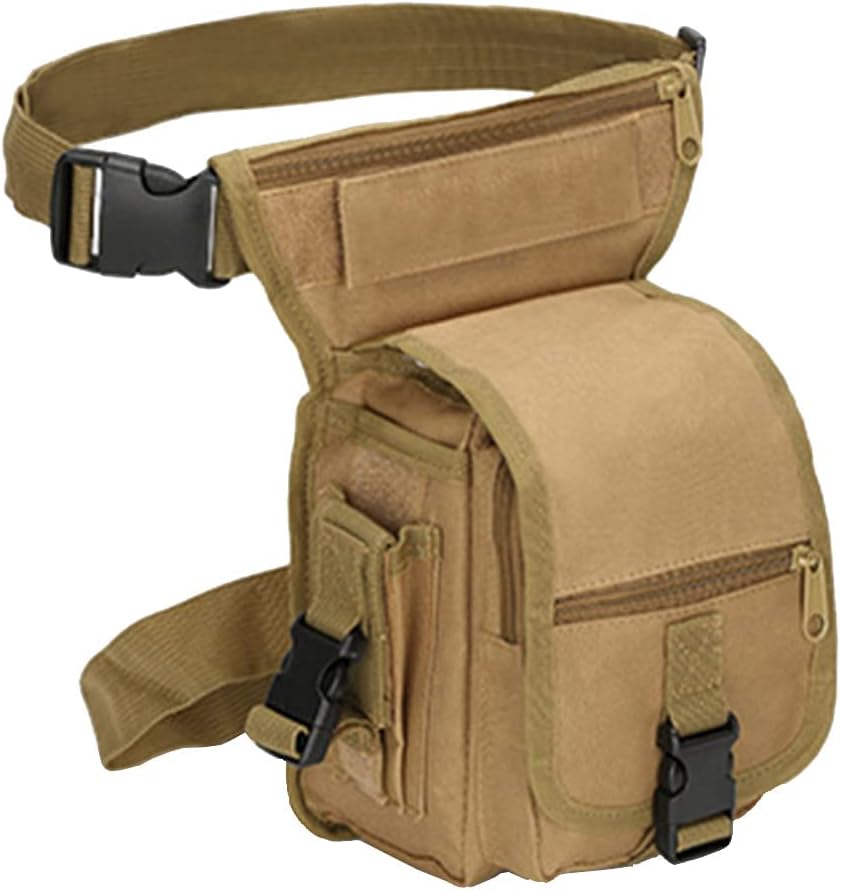Nylon Drop Leg Bag Hiking Waist Pack for Men Women Tactical Motorcycle Bike Cycling Riding Travel Outdoor Sports Fanny Pouch