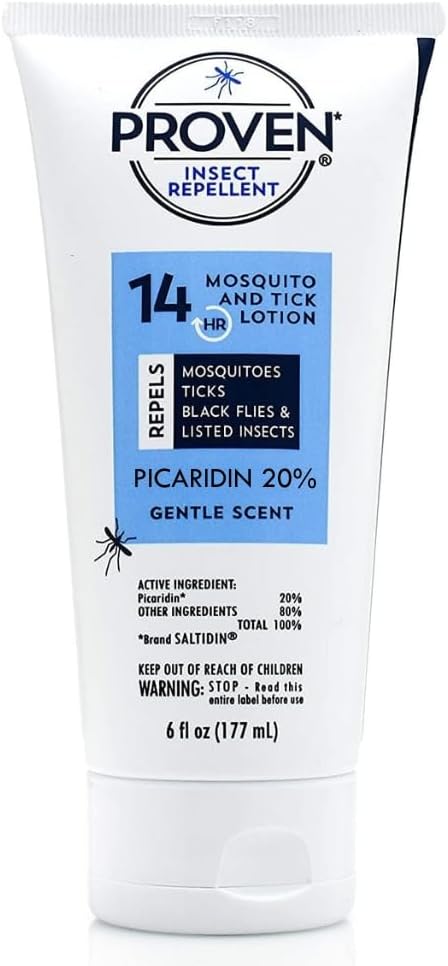 Proven Insect Repellent Lotion, Keep Mosquitoes, Ticks and Flies Off, DEET Alternative Repellent, Up to 14-Hour Protection, Great for Outdoor Camping and Hiking, 6 Ounce, Odorless Lotion