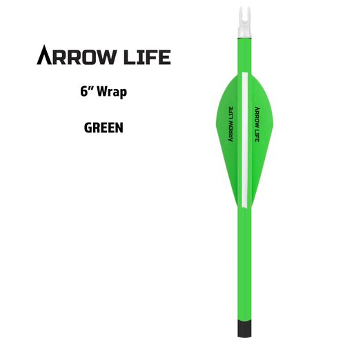 Arrow Life 6" Arrow Wraps 12 Pack Green 1" Width