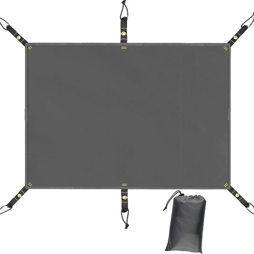Farfly Tent Footprint Waterproof PU 3000 Easy Set up Heavy Duty Ultralight Tent Footprint for Camping,Hiking, Backpacking, Hammock, Beach Grey (Grey 59'' X 86'')