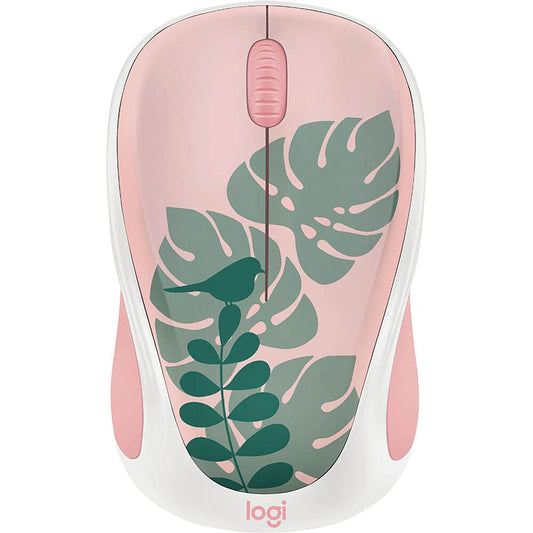 Logitech - Design Collection Limited Edition Wireless Compact Mouse with Colorful Designs - Golden Garden