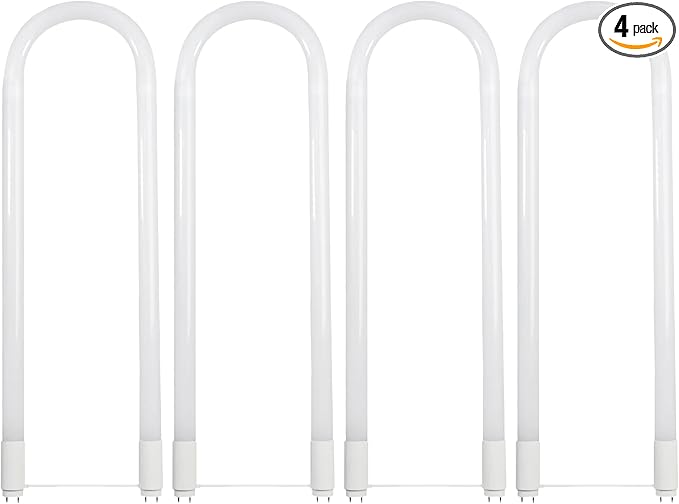 Feit Electric LED 15W T8/T12 U-Bend Direct Replacement or Ballast Bypass Linear LED Light Bulb, 4000K Cool White, 4-Pack