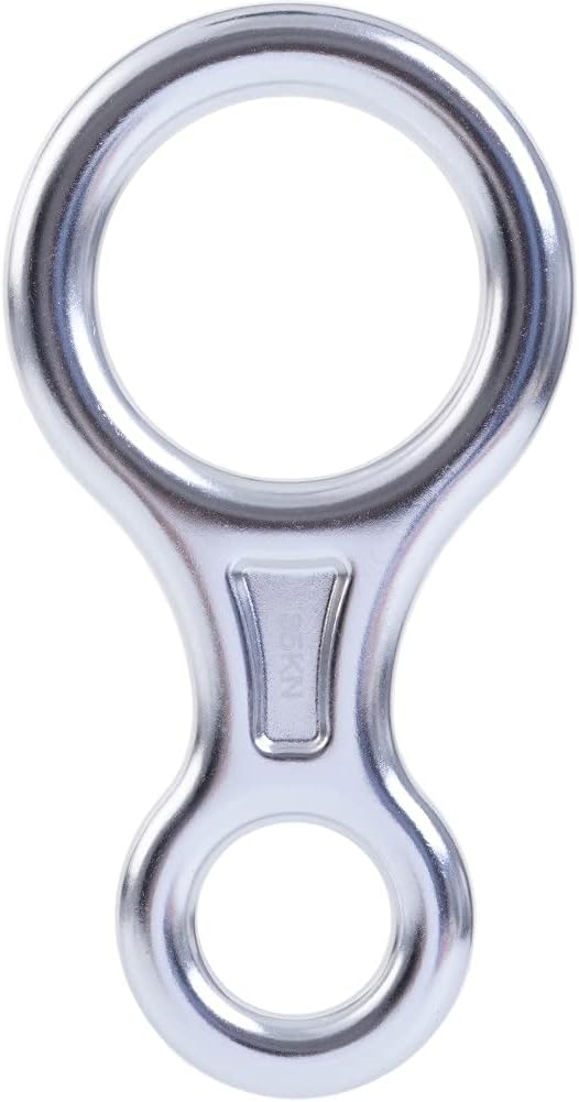 PROND Terminal 8 Descender, Climb Aluminum Figure 8 Descender Rigging Plate Heavy Duty, 35KN Aluminum Alloy Descender for Outdoor Climbing Rappel Gear Downhill Ring Equipment and Belay Device