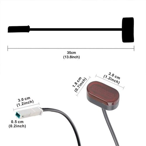 Generic Max G30 and 8.5-inch Electric Scooter Rear Tail Light, Safety Light Brake Easy to Install Rear LED Light, Electric Scooter Rear Tail Light Safety Light, Red/Black