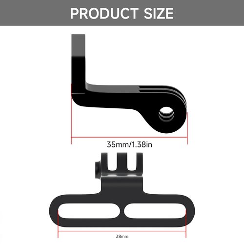 BIKOOCO Bike Handlebar Stem Mount Rack - Bike Mount Action Camera Mount，Metal Bike Stem Camera Mount with Flashlight Holder