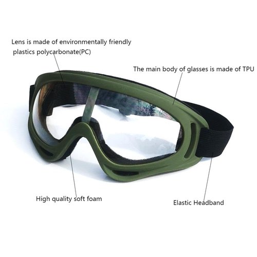 CMAIR4U 4 Pack Tactical Helmet Set - Paintball & Airsoft Helmet with Mask & Anti-Fog Goggles (OD)