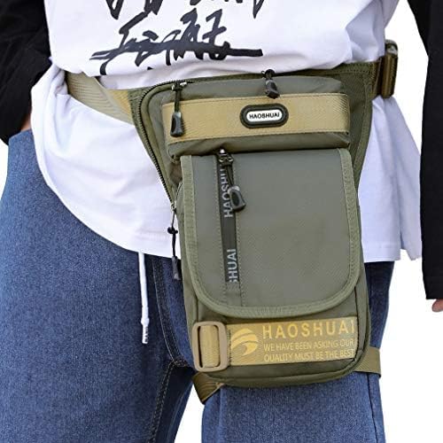Nylon Drop Leg Bag Hiking Waist Pack for Men Women Tactical Motorcycle Bike Cycling Riding Travel Outdoor Sports Fanny Pouch