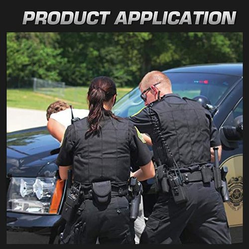HipierFx Handcuff Case for Duty Belt Double Handcuff Holder with Hidden Snap for Police Law Enforcement (Without Hook and Loop Fastener)