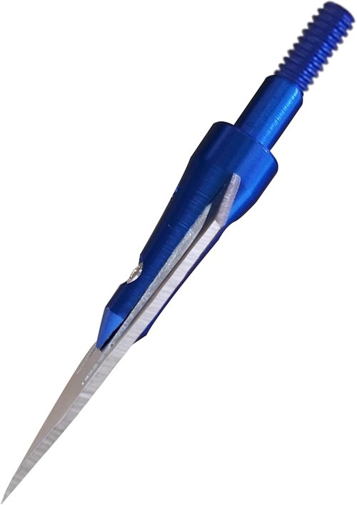 Broadheads with Stainless Steel 2 Blades by Scalpel Material 100 Grain Piercing Hunting Arrow Tips Screw 0.9" Cut Archery Arrow Point + 1 pc Broadhead Portable Case Box (12pcs)