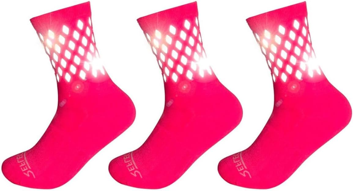 Reflective Socks - High Visibility Sports Socks Cushioned, Biomotion Safety Gear for Outdoor Athletes