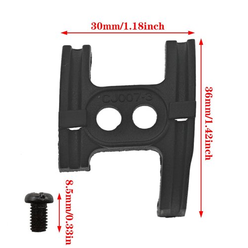 BOKWORE 2 PCS Bike Bottom Bracket Cable Guide YF007-3 Bike Anti Friction Bottom Bracket Tube with Screws for Mountain and Road Bikes Black