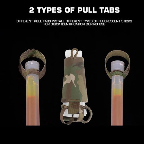 Glow Sticks Pouch Tactical Chemlight Holders Outdoor Adventure Hunting Airsoft Gear