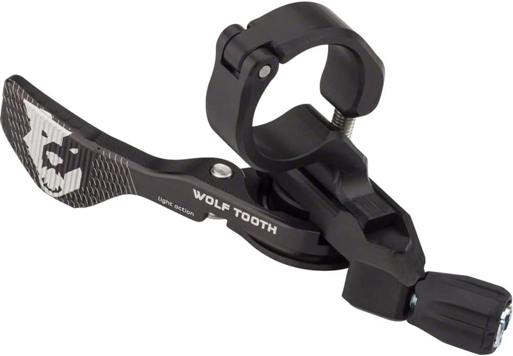 Wolf Tooth Dropper Post Remote for Mountain Bike, Black, 6061 T6 Aluminum with Delrin Axle