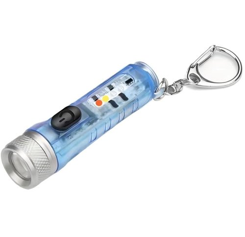 Dewould USB-C LED Keychain Flashlight,Instantaneous On,Lock Mode,400 Lumen Mini Rechargeable Flashlight with EDC Small Size,10 Modes,Perfect for Gift Camping Emergencies Outdoor(Blue)