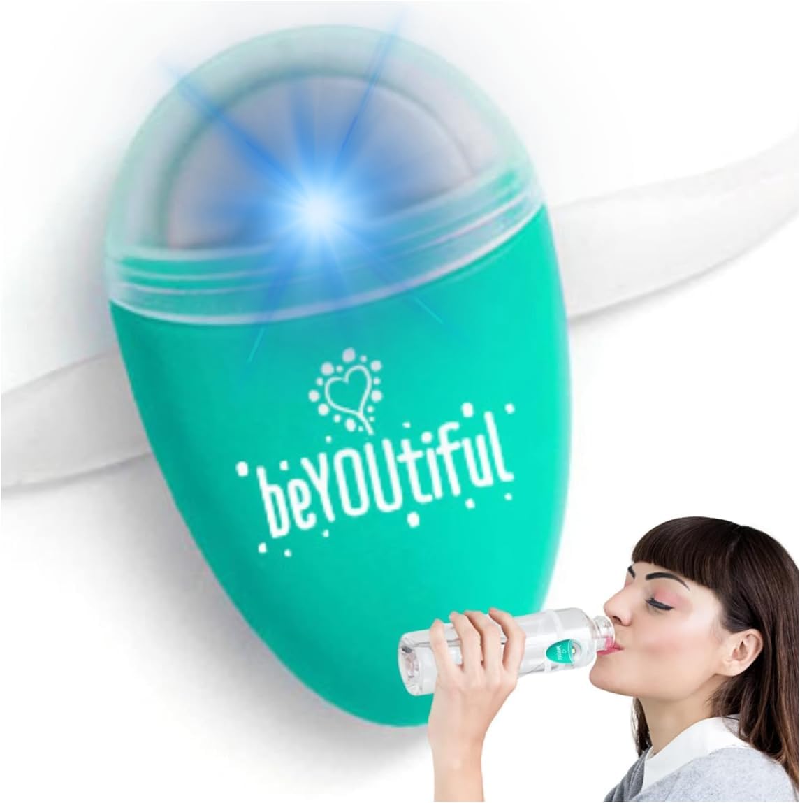 ULLA Drink Water Reminder, Smart Light for Water Bottle, Fits Most Bottles, Lights Up when Time to Drink, Hidrate Smart Water Bottle Reminder to Drink, Smart Hydration Reminder, Water Tracker - CACTUS