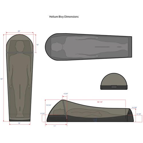 Outdoor Research Helium Bivy, Waterproof, Insect Proof, Durable, Lightweight, Bivouac Sack Tent