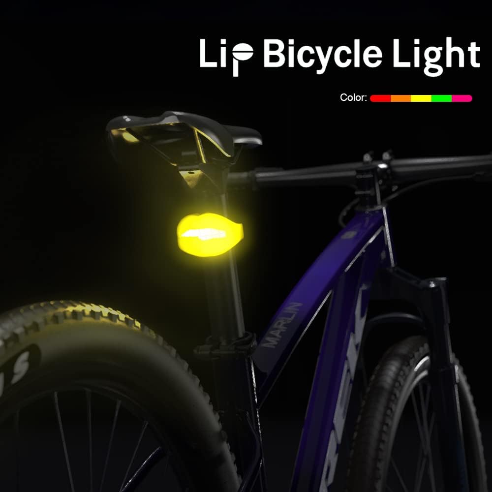 VOLO HUM lip bicycle tail light USB rechargeable led for night riding back safety cycle lights for bike MTB roadbike helmet scooter skateboard stroller warning kids biking cute accessories silicone