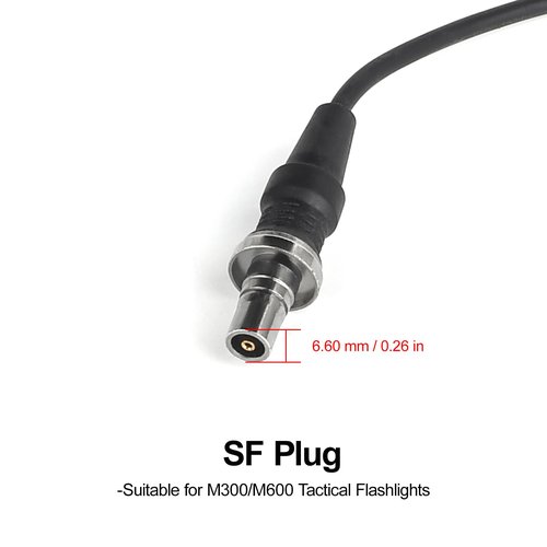 NOBUHIRO Remote Pressure Switch, Tactical Flashlight Switch Compatible with M300 M600 Light, Metal Switch Mounted for Mlok/Keymod Rail