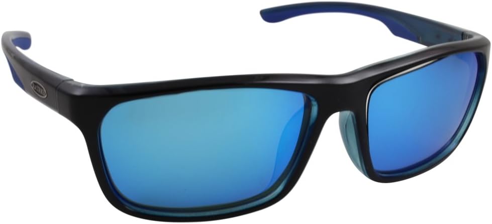 Sea Striker Classic Bill Collector Sunglasses, White Frame/Blue Mirror