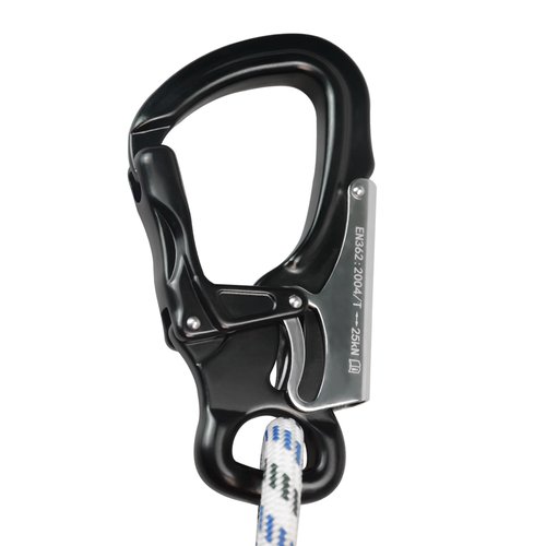S.E.PEAK 25kN Aluminum Snap Hook, CE Certified Lightweight Double Lock Captive Eye Forged Hook Clip, Rappelling Rescue Gear Equipment for Climbing, Tree Work