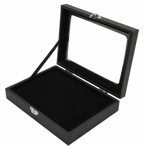 Large Capacity Pin Display Case, Transparent Cover, Badge Display Case, Shadow Box Frame Jewelry Storage Box with Lock Buckle for Pins, Military Medals, Badge Collection
