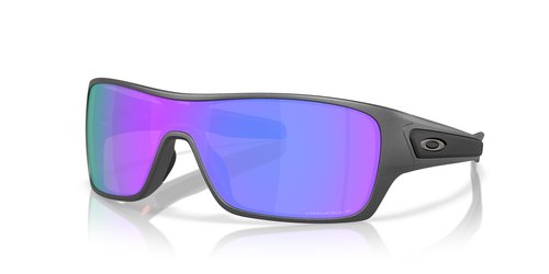 Oakley OO9307 Turbine Rotor Sunglasses, Matte Steel/Prizm Violet Polarized, 32 mm