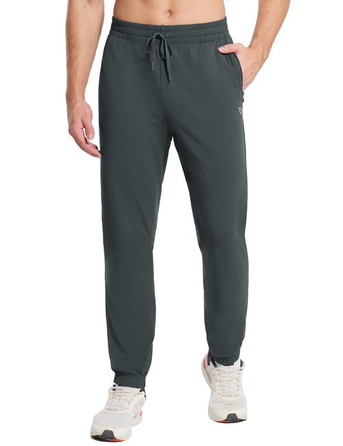 baleaf Mens Hiking Pants Fleece Lined Sweatpants Thermal Workout Joggers Running Athletic Winter Cold Weather Gear Dark Gray 3XL