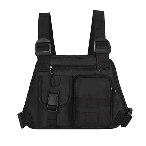 DONGKER Chest Vest Bag,Anti Theft Tactical Chest Rig Bag Adjustable Travel Chest Pack for Men Running Hiking Workouts