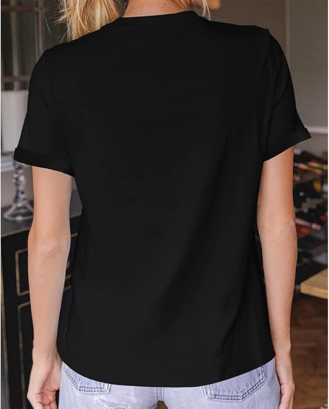 Womens Graphic T-Shirt Not All Who Wander are Lost Funny Tees for Women Summer Casual Tops Athletic Shirts