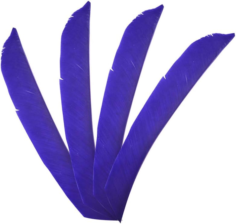 ZSHJGJR 50 Pack Archery Arrow Spiral Twist Wrap Full Length Feathers Left Wing Feathers Fletches Fletching (8-11inch) for Flu-Flu Arrows