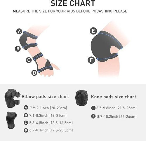 ETEETOW Gradient Color Knee Pads for 2-14+ Ages Kids Knee Elbow Pads Wrist Guards with Drawstring Bag Adjustable Protective Gear Set for Girls Boys Roller Skating Bike Cycling Skateboard Scooter