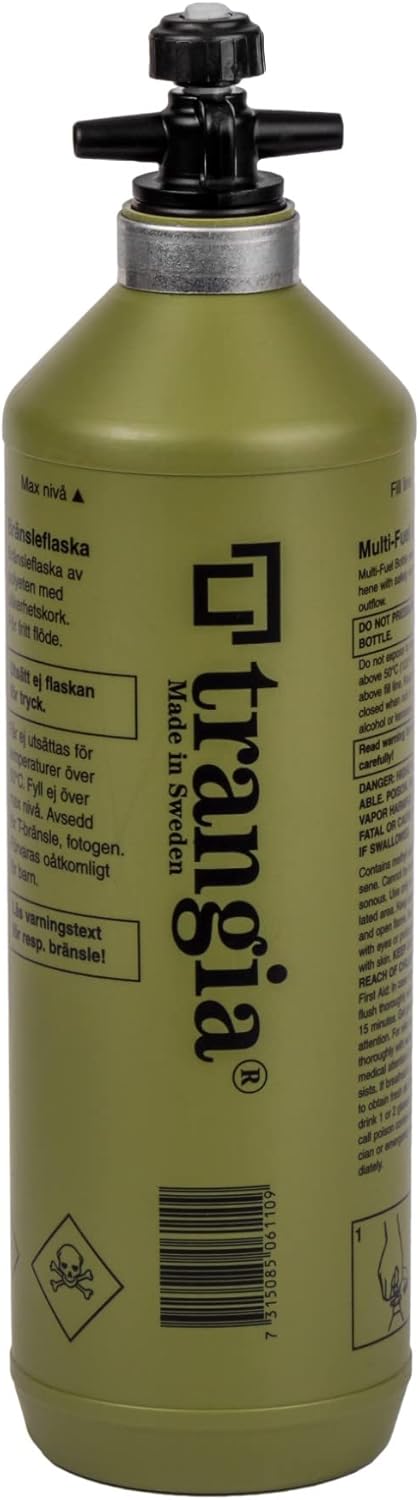 TRANGIA Fuel Storage Bottle | Easy Fill Cap | Green, 1L