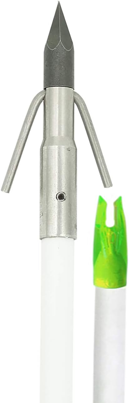 Muzzy Classic Chartreuse Fiberglass Bowfishing Fish Arrow with Nock Installed