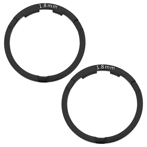 Create idea 2Pcs Bicycle Flywheel Cassette Spacer 1.8mm Flywheel Gasket Compatible with Shimano 8 9 10 11 Speed ??Mountain Bike 40.5x34.7mm Black