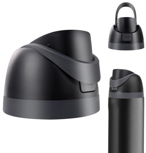 Replacement Cap Lid for Owala Freesip Bottle, for Owala Cup 16oz 24oz 32oz 40oz, 25 oz clear Tritan Plastic Water Bottles, One Button Water Bottle Top Replacement Accessories, Black