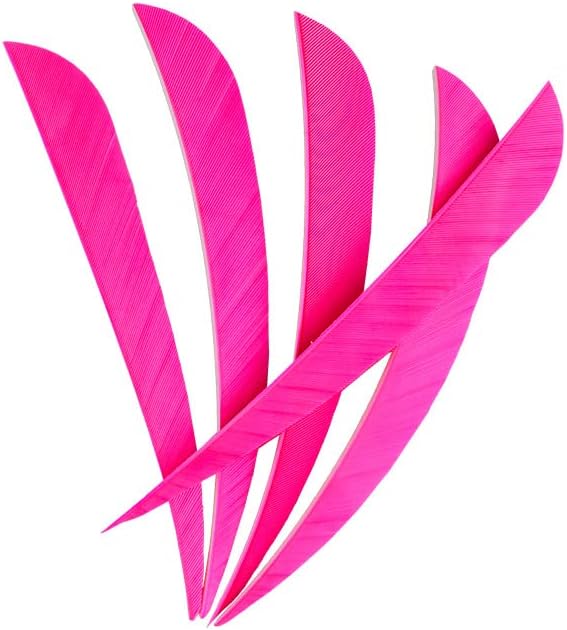 ZSHJGJR Archery Arrow Feathers 3 Inch 4Inch 5 Inch Turkey Feathers Fletchings Arrow Feathers Fletches Right Wing for DIY Hunting Arrows 50PCS